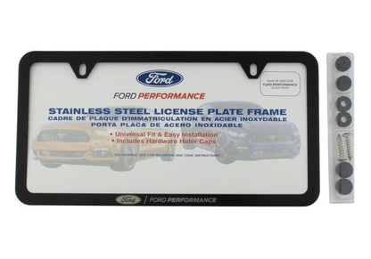 Ford Racing Ford Performance Slim License Plate Frame - Black Stainless Steel-License Frame-Ford Racing