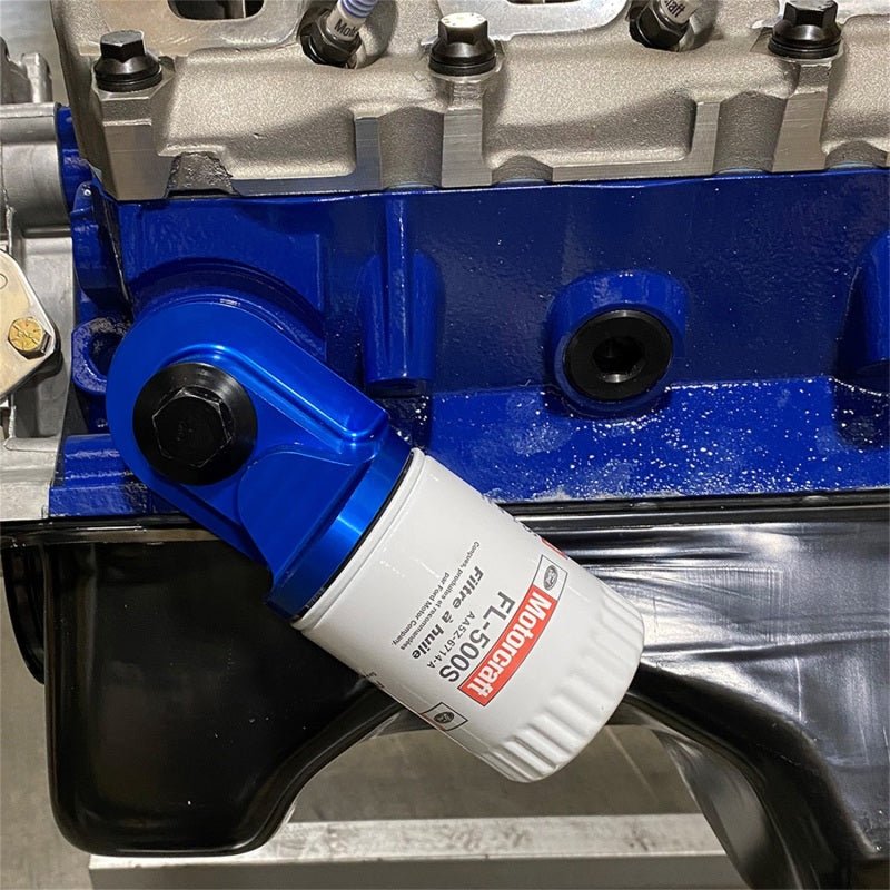 Ford Racing Push Rod V8 90 Degree Billet Oil Filter Adapter-Oil Filter Other-Ford Racing