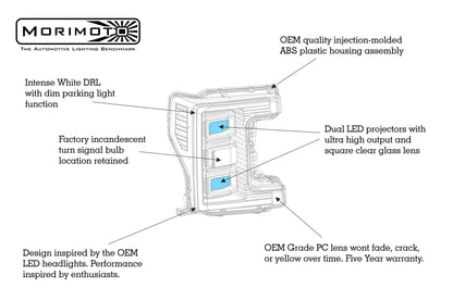 Ford Super Duty (17 - 19): Morimoto XB Hybrid LED Headlights - Headlights - Morimoto XB LED Headlights