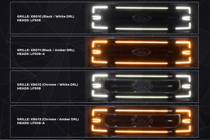 Ford Super Duty Facelift Kit: 17 - 19 To 20 - 22 Front End - Grilles - Morimoto XB LED Headlights
