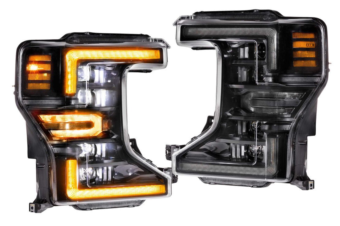Ford Super Duty Facelift Kit: 17 - 19 To 20 - 22 Front End - Grilles - Morimoto XB LED Headlights