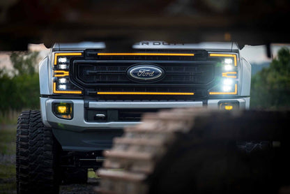 Ford Super Duty Facelift Kit: 17 - 19 To 20 - 22 Front End - Grilles - Morimoto XB LED Headlights