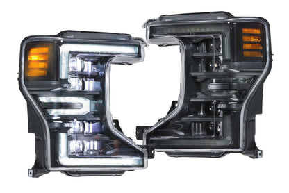 Ford Super Duty Facelift Kit: 17 - 19 To 20 - 22 Front End - Grilles - Morimoto XB LED Headlights
