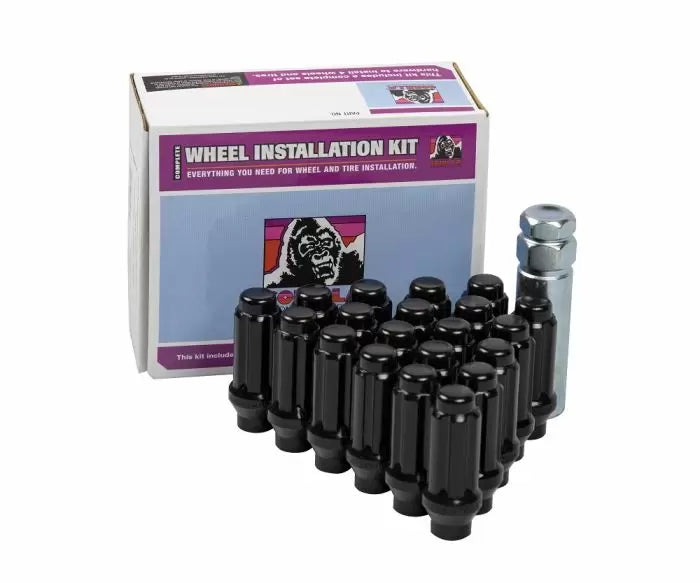 Gorilla 5 Lug M14x1.5 Spline Black Lug Nuts