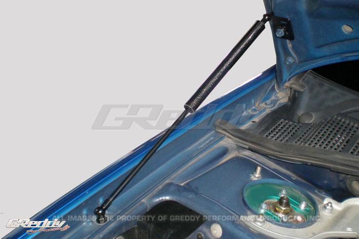 GReddy 05 - 07 Subaru WRX/STi Engine Hood Lifter Kit (Designed for OEM weight hoods.) - Hood Struts - GReddy