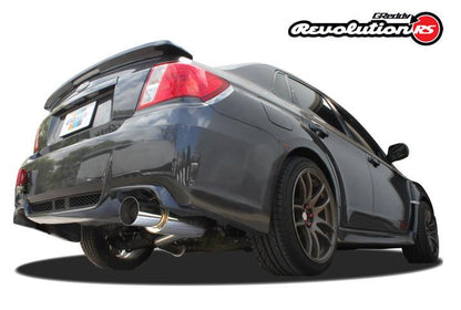 GReddy 11 - 14 Subaru WRX/STI (Sedan) 76mm Single Side Cat - Back Revolution RS Exhaust - Catback - GReddy