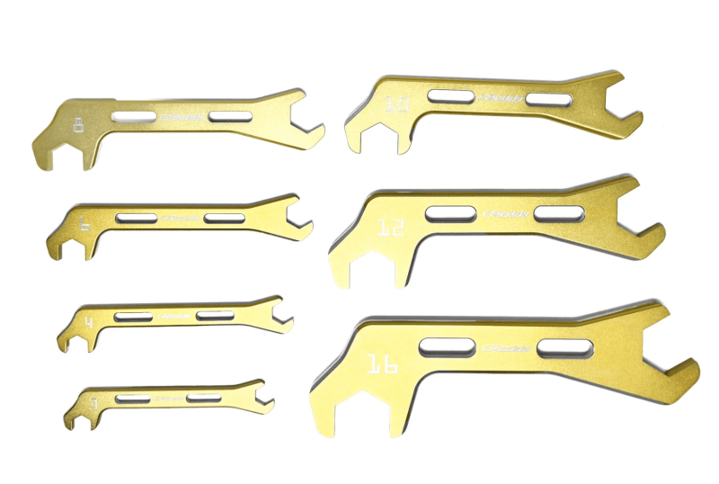 GReddy Angled AN Wrenches - Gold Anodized - Oil Line Kits - GReddy