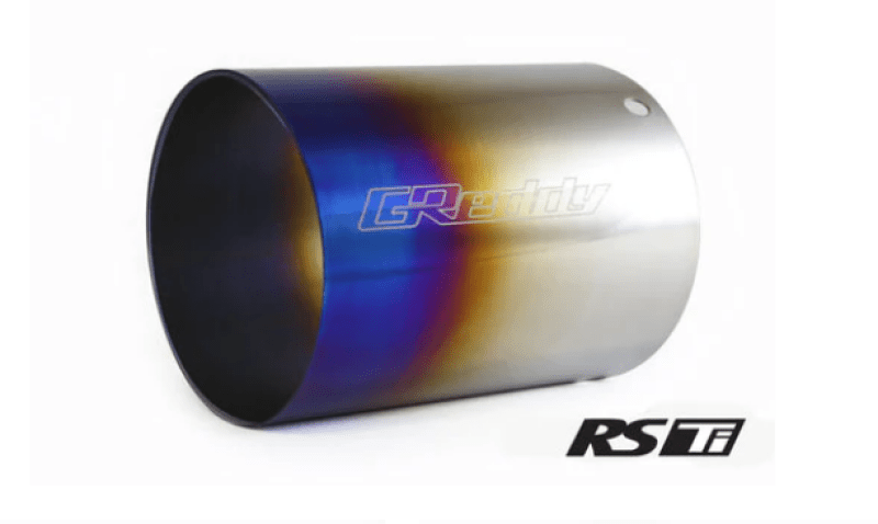 GReddy Burnt Titanium Tip 115mm Diameter 150mm Length (Revolution RS/RS - TI/RS - Race) - 160 Rev RS (L) - Tips - GReddy