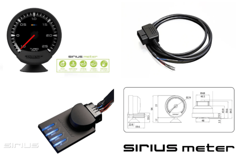 GReddy Sirius OBD Set (Turbo Meter) - Gauges - GReddy