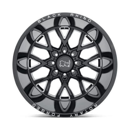 Black Rhino GRIMLOCK Gloss Black & Milled 20x11.5 -44 5x127mm 71.5mm