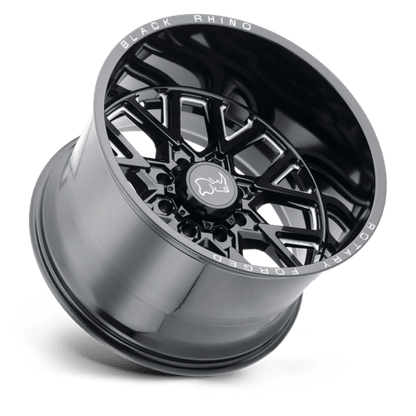 Black Rhino GRIMLOCK Gloss Black & Milled 20x9.5 +12 8x180mm 125.1mm