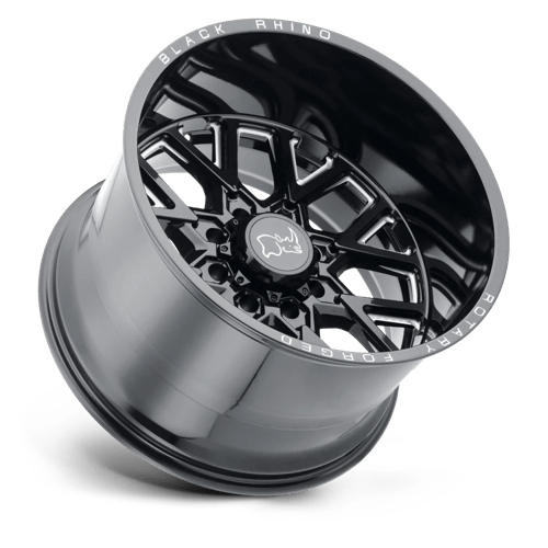 Black Rhino GRIMLOCK Gloss Black & Milled 20x11.5 -44 5x127mm 71.5mm