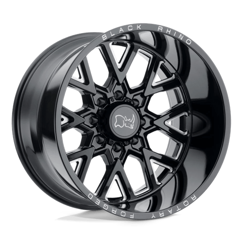 Black Rhino GRIMLOCK Gloss Black & Milled 20x11.5 -44 5x127mm 71.5mm