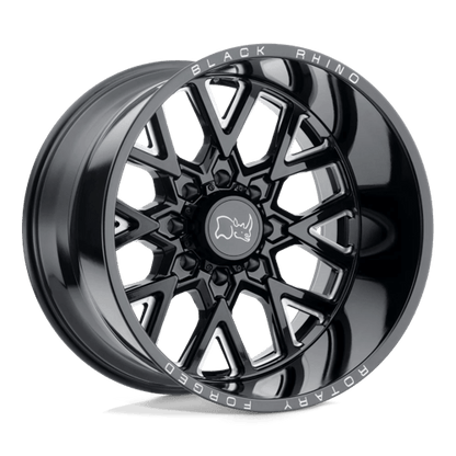 Black Rhino GRIMLOCK Gloss Black & Milled 20x11.5 -44 5x127mm 71.5mm