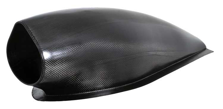 K&N Filter Universal Air Filter Carbon Fiber Top/Base Oval FLG. (8-3/4 x 3-1/4) 4-5/8H