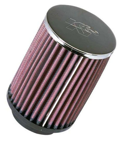 K&N Filter Universal Rubber Round Straight Filter 20 Deg Angled 2-7/16in Flange 3-3/4in OD 5in H