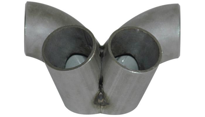 Vibrant 4-1 SS Merge Collectors (2-1/4in Inlet Slipover ID 3-1/2in Merge Outlet OD) Single Unit