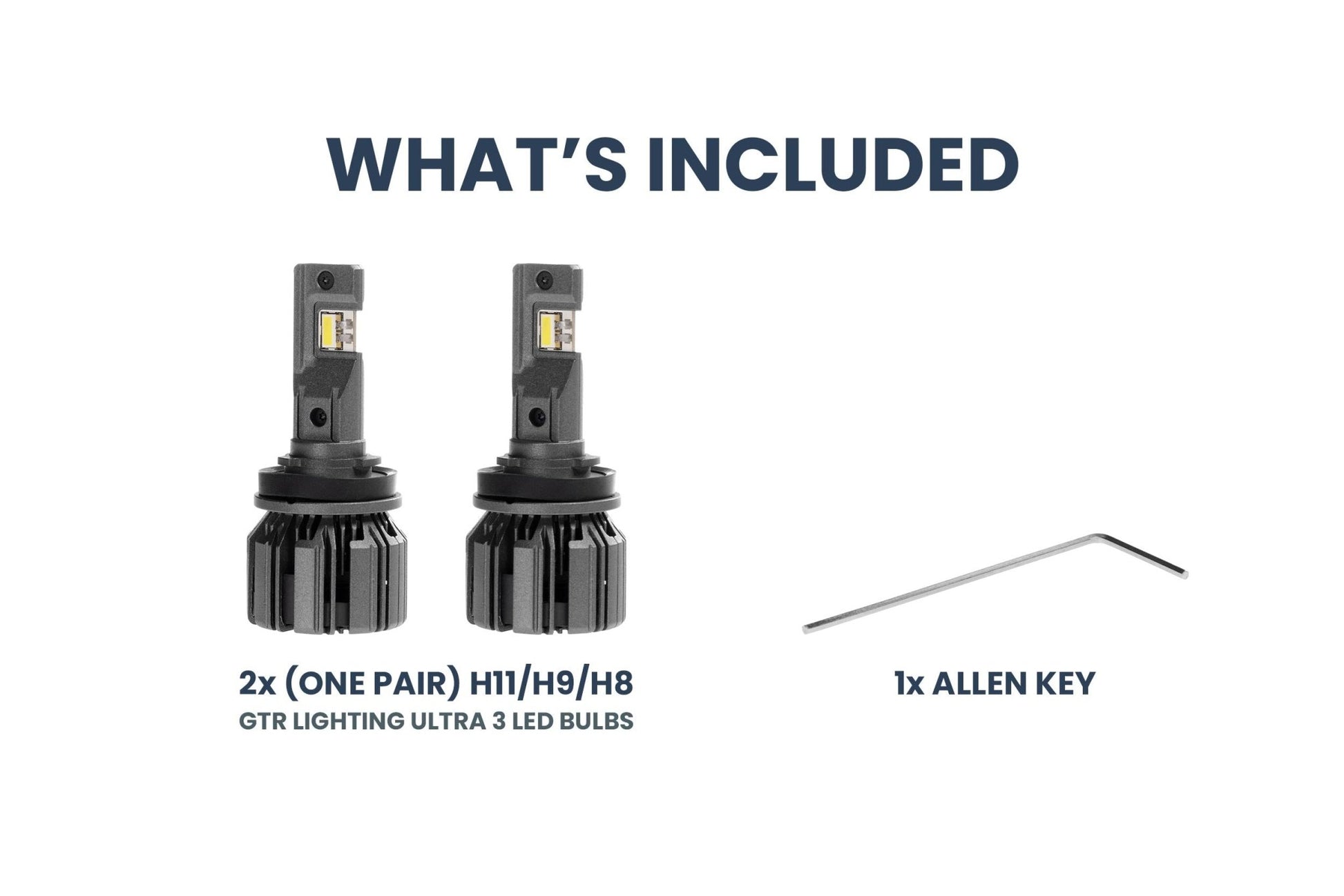 H11/H9/H8: GTR Lighting Ultra 3 (Pair) - LED Bulbs - GTR Lighting