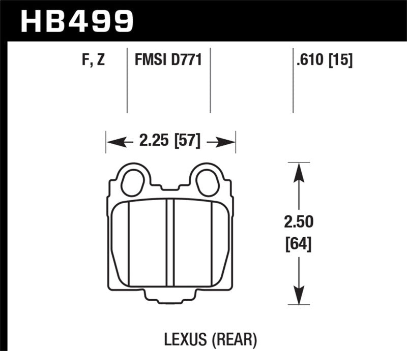 Hawk 00-05 Lexus IS300 HPS Street Rear Brake Pads-Brake Pads - Performance-Hawk Performance