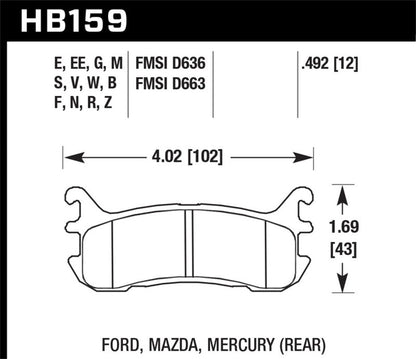 Hawk 03-05 Mazda Miata Rear ER-1 Brake Pad Set-Brake Pads - Racing-Hawk Performance