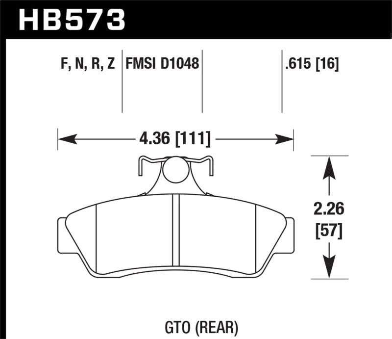 Hawk 04-06 Pontiac GTO HPS 5.0 Rear Brake Pads-Brake Pads - Performance-Hawk Performance