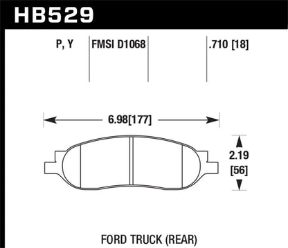Hawk 05 - 07 Ford F250/F350 5.4L/6.0L/6.8L LTS Street Rear Brake Pads Brake Pads - OE