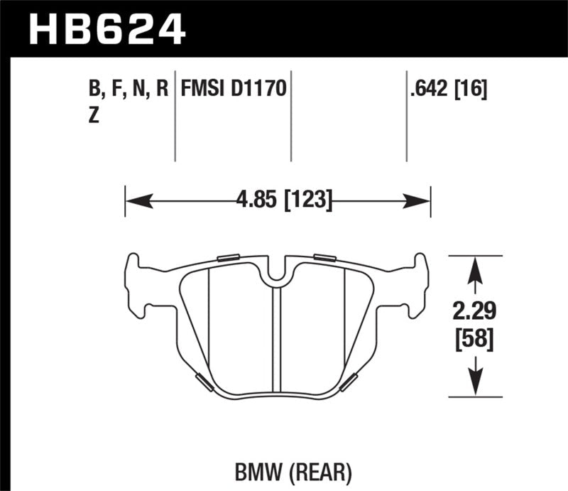Hawk 06 BMW 330i/330xi / 07-09 335i / 07-08 335xi / 09 335d / 08-09 328i HPS Street Rear Brake Pads-Brake Pads - Performance-Hawk Performance