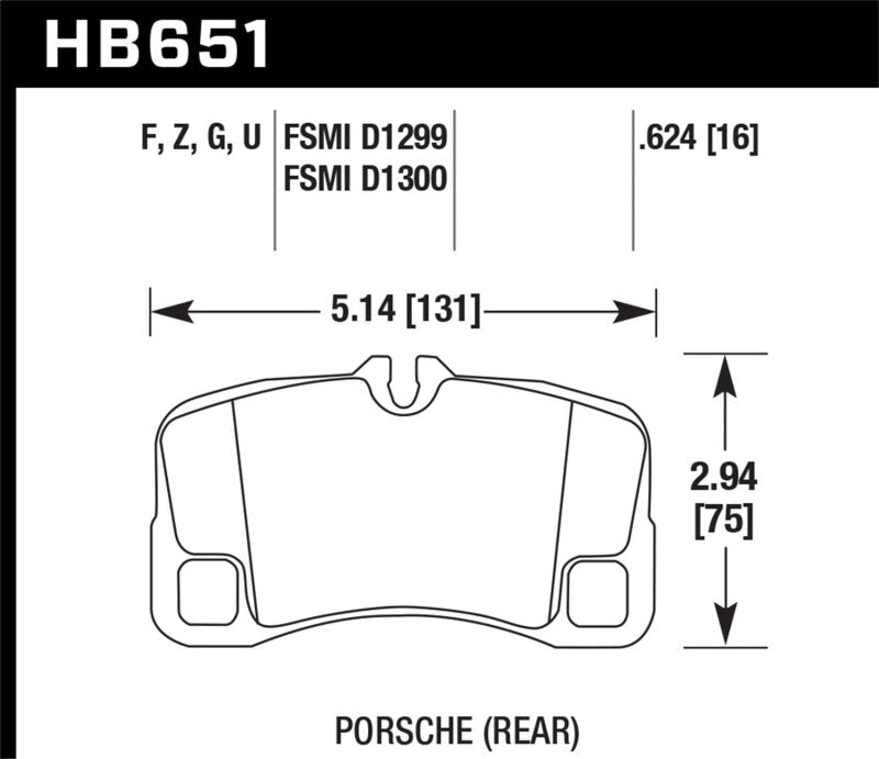 Hawk 07-08 Porsche 911 Turbo/911 GT3/911 GT3 CUP Rear Ceramic Street Brake Pads-Brake Pads - Performance-Hawk Performance