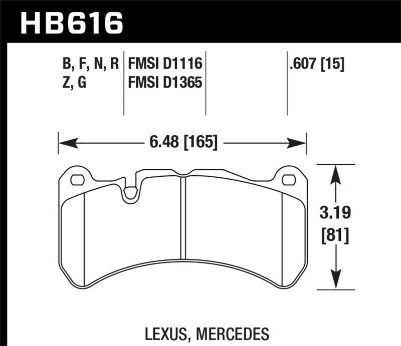 Hawk 08-11 Lexus IS-F / 05-06 M Benz CLK55 AMG / 07-08 CLK63 AMG DTC-60 Race Front Brake Pads-Brake Pads - Racing-Hawk Performance
