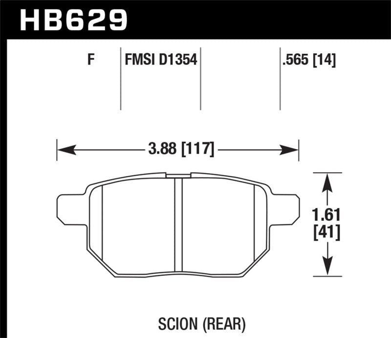 Hawk 08-15 Scion xB HPS 5.0 Rear Brake Pads-Brake Pads - Performance-Hawk Performance