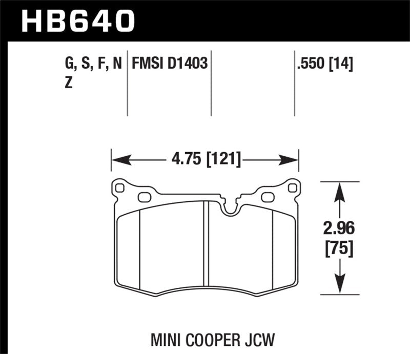 Hawk 09-15 Mini Cooper John Cooper Works DTC-60 Race Front Brake Pads-Brake Pads - Racing-Hawk Performance