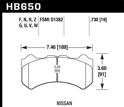 Hawk 09-16 Nissan GT-R HPS 5.0 Front Brake Pads-Brake Pads - Performance-Hawk Performance