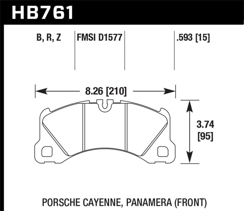 Hawk 10-13 Porsche Panamera / 15-17 Porsche Macan Turbo HPS 5.0 Front Brake Pads-Brake Pads - Performance-Hawk Performance