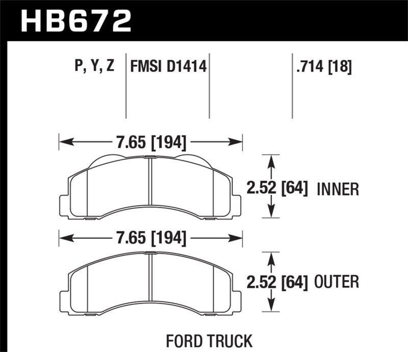 Hawk 10-14 Ford F-150 Front Super Duty Brake Pads-Brake Pads - Performance-Hawk Performance
