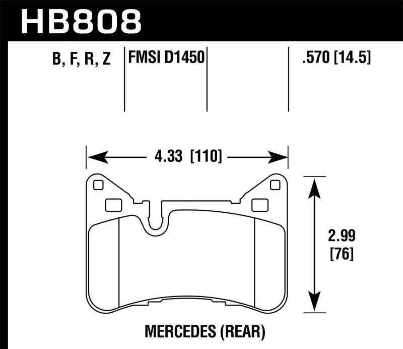 Hawk 10-15 Mercedes-Benz E63 AMG / 14-16 Mercedes-Benz E63 AMG S Ceramic Street Rear Brake Pads-Brake Pads - Performance-Hawk Performance