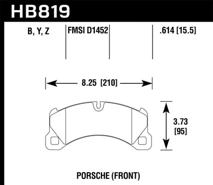 Hawk 11-13 Porsche Cayenne HPS 5.0 Front Brake Pads-Brake Pads - Performance-Hawk Performance