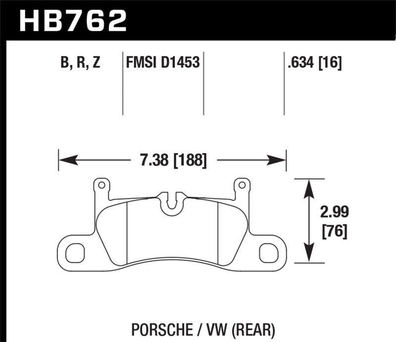 Hawk 11-17 Porsche Cayenne / 11-16 VW Touareg Performance Ceramic Street Rear Brake Pads-Brake Pads - Performance-Hawk Performance