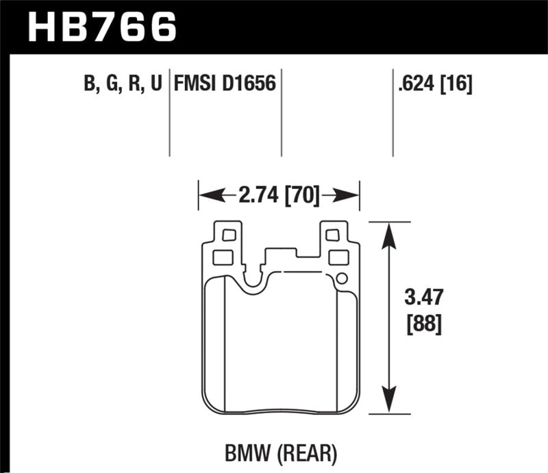 Hawk 12-16 BMW 328i HPS 5.0 Rear Brake Pads-Brake Pads - Performance-Hawk Performance