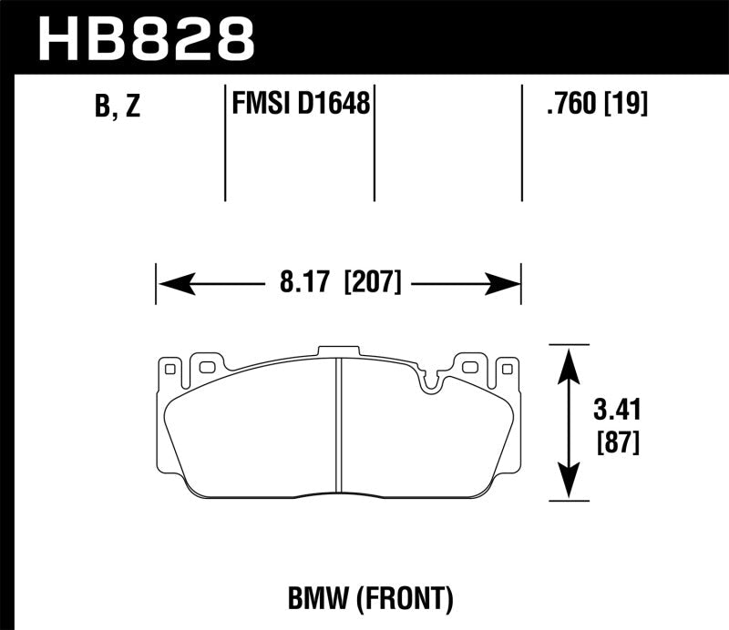 Hawk 12-17 BMW M6 / 14-17 BMW M6 Gran Coupe / 13-16 BMW M5 Performance Ceramic Front Brake Pads-Brake Pads - Performance-Hawk Performance
