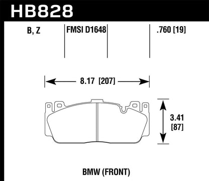 Hawk 12-17 BMW M6 / 14-17 BMW M6 Gran Coupe / 13-16 BMW M5 Performance Ceramic Front Brake Pads-Brake Pads - Performance-Hawk Performance