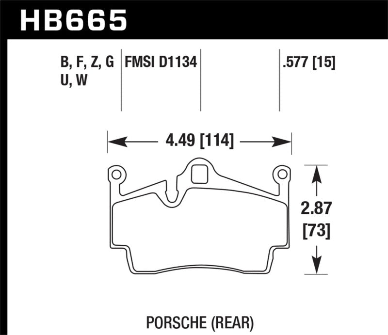 Hawk 13-16 Porsche 911 Rear HPS 5.0 Brake Pads-Brake Pads - Performance-Hawk Performance