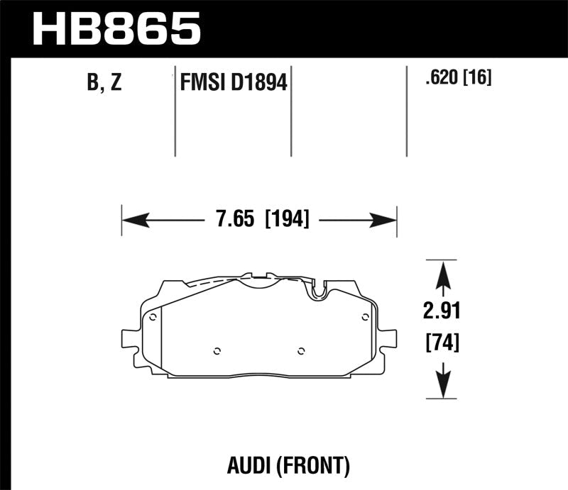 Hawk 18-19 Audi S5 HPS 5.0 Front Brake Pads-Brake Pads - Performance-Hawk Performance