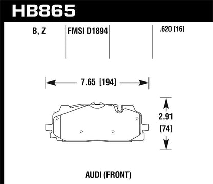 Hawk 18-19 Audi S5 HPS 5.0 Front Brake Pads-Brake Pads - Performance-Hawk Performance