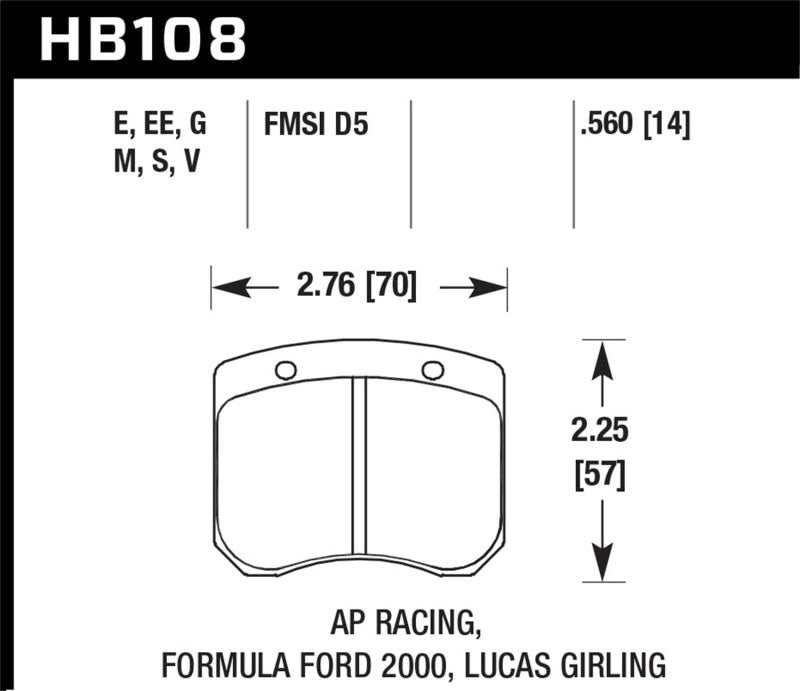 Hawk 1984-1986 Alfa Romeo GTV-6 2.5 HPS 5.0 Front Brake Pads-Brake Pads - Performance-Hawk Performance