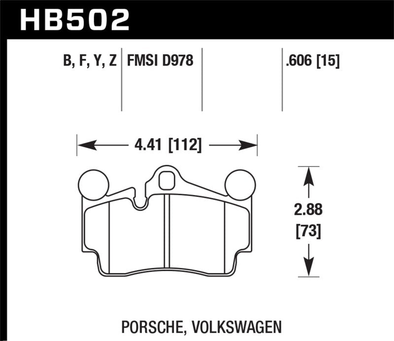 Hawk 2007-2014 Audi Q7 Premium HPS 5.0 Rear Brake Pads-Brake Pads - Performance-Hawk Performance