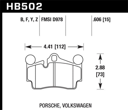 Hawk 2007-2014 Audi Q7 Premium HPS 5.0 Rear Brake Pads-Brake Pads - Performance-Hawk Performance