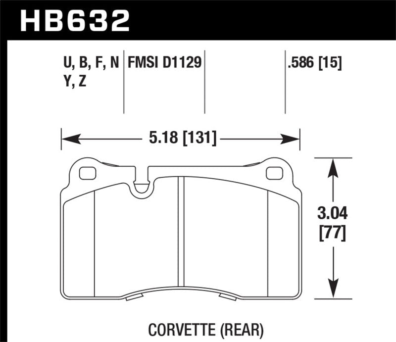 Hawk 2007-2015 Volkswagen Tourareg Base/V6/V6-Sport/TDI HPS 5.0 Performance Rear Brake Pads-Brake Pads - Performance-Hawk Performance