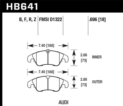 Hawk 2009-2014 Audi A4 HPS 5.0 Front Brake Pads-Brake Pads - Performance-Hawk Performance