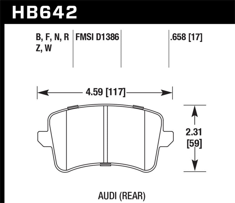 Hawk 2009-2014 Audi A4 HPS 5.0 Rear Brake Pads-Brake Pads - Performance-Hawk Performance