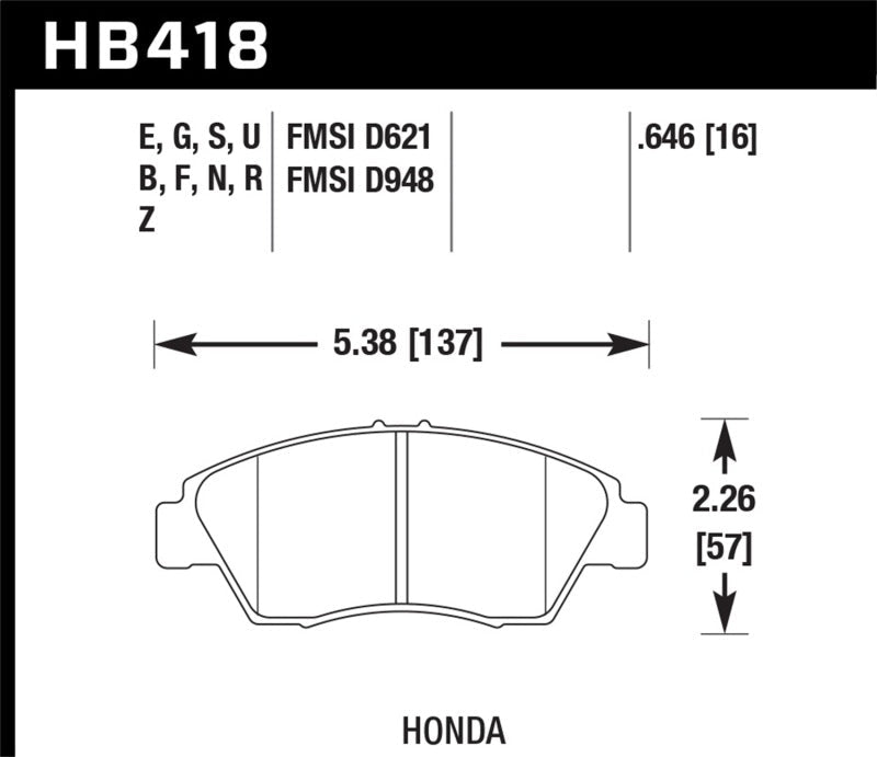 Hawk 2013-2014 Acura ILX (Hybrid) HPS 5.0 Front Brake Pads-Brake Pads - Performance-Hawk Performance